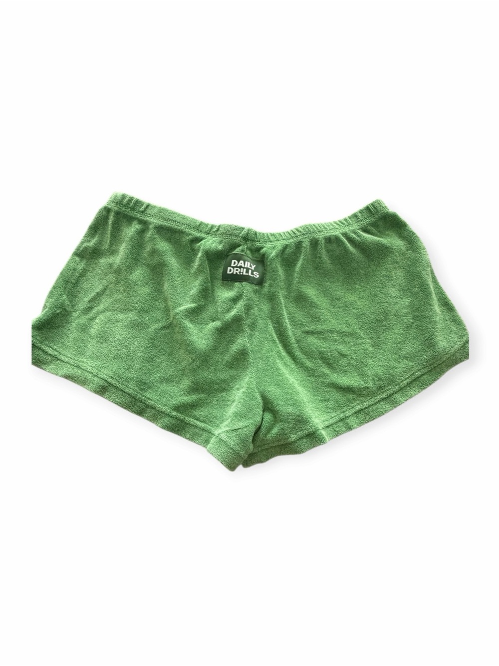 Daily Drills Terry Micro Shorts XS/S Sunbleached Lucky Green - Picture 4 of 6